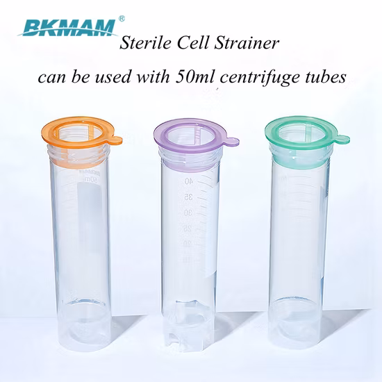 Tamiz plástico 40um 70um 100um de la célula del filtro de nylon estéril de los materiales consumibles del laboratorio