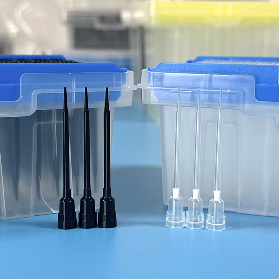 Puntas de pipeta robótica Tecan en rack 50UL