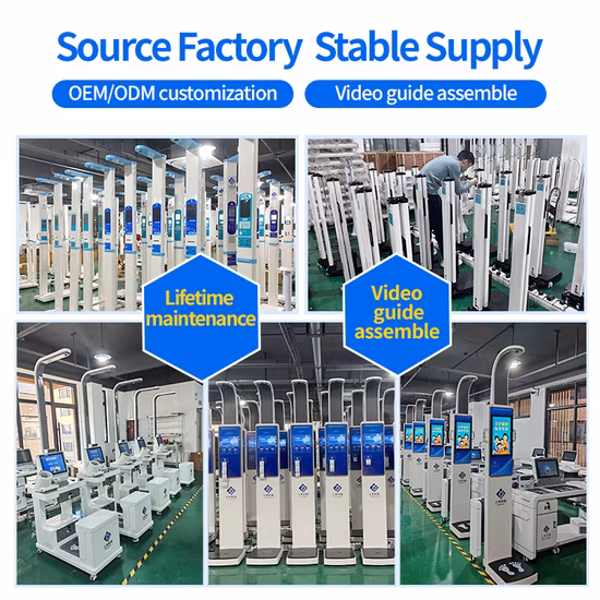 Instrumentos analíticos clínicos del quiosco de la presión arterial del peso y de la altura del cuerpo