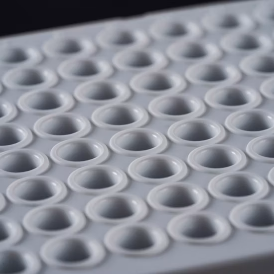 Consumible del laboratorio ningunas placas bien de la polimerización en cadena de la falda 0.2ml PP 96